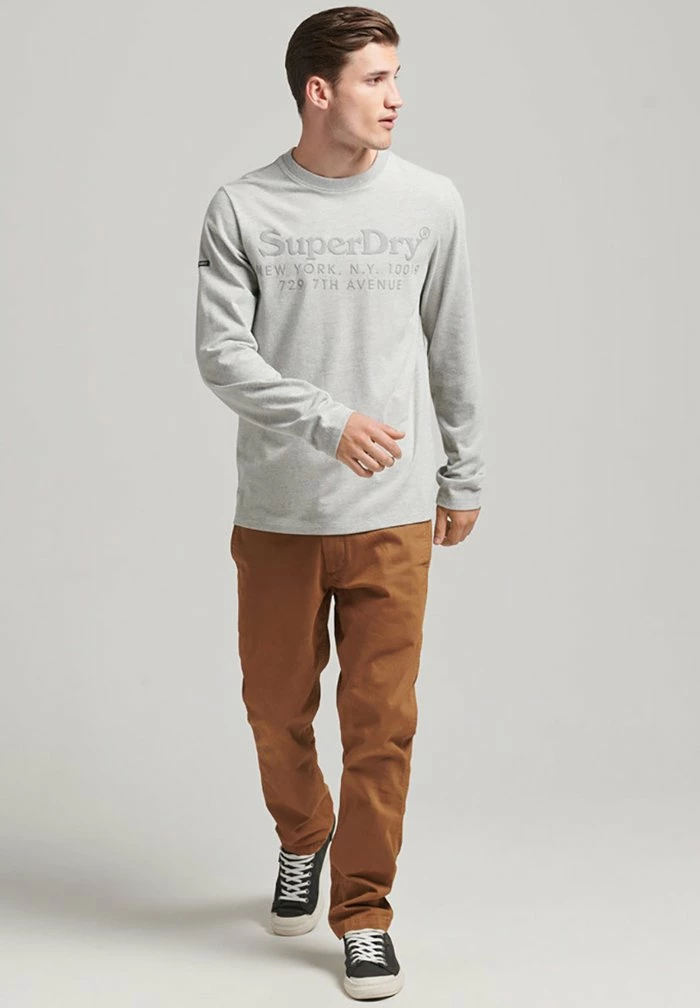 Superdry LONG SLEEVE - Long Sleeved Top - Pumice Stone Marl 2 Superdry LONG SLEEVE - Long Sleeved Top - Pumice Stone Marl - Image 2