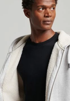 Superdry BORG - Zip-up Sweatshirt - Glacier Grey Marl -Superdry Shop c0fa6b5c1e544466b156e2992cda9458