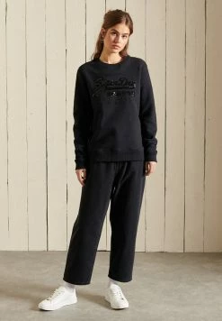 Superdry VINTAGE TONAL - Sweatshirt - Jet Black -Superdry Shop c1c3af48b9f84503b111f8f4df53b128