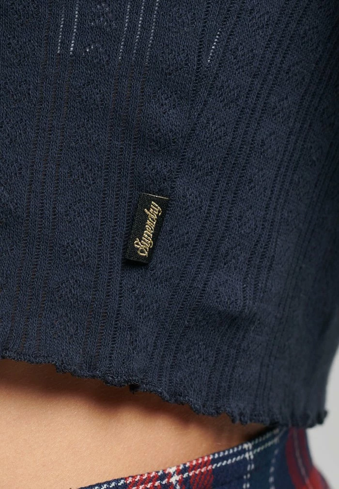 Superdry VINTAGE POINTELLE - Jumper - Eclipse Navy 4 Superdry VINTAGE POINTELLE - Jumper - Eclipse Navy - Image 4