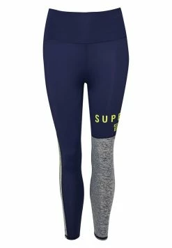 Superdry TRAINING GRAPHIC - Leggings - Trousers - Rich Navy Grey Marl -Superdry Shop c1eaa5e67dc5442bb87568387782d054