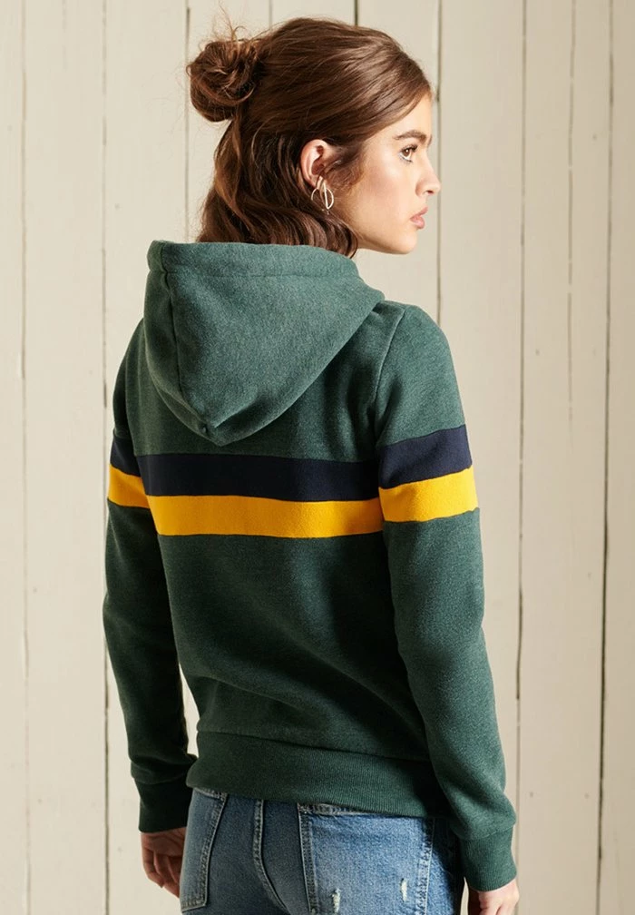 Superdry Zip-up Sweatshirt - Enamel Green Marl 2 Superdry Zip-up Sweatshirt - Enamel Green Marl - Image 2