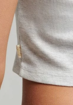 Superdry VINTAGE TRIM - Top - Glacier Grey Marl -Superdry Shop c253505dbabc4254b229cfd20962585e