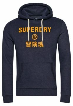 Superdry VINTAGE CORPORATION LOGO MARL - Hoodie - Princedom Blue Marl -Superdry Shop c29a5a4eccb04b0b91ab881ffcda3508
