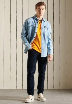 Superdry COLLEGIATE - Basic T-shirt - Track Gold