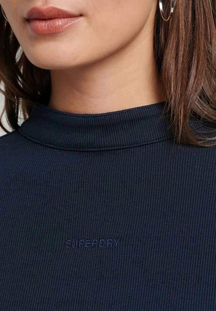 Superdry LOGO RIB BODYCON - Shift Dress - Deep Navy 5 Superdry LOGO RIB BODYCON - Shift Dress - Deep Navy - Image 5