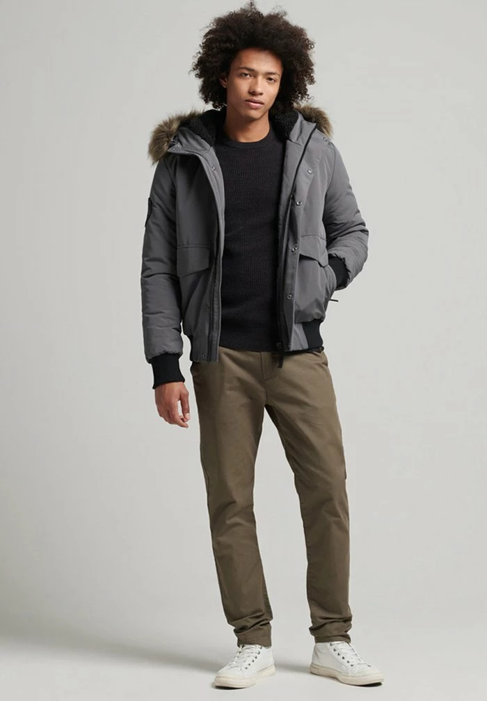 Superdry EVEREST - Winter Jacket - Charcoal 2 Superdry EVEREST - Winter Jacket - Charcoal - Image 2