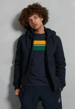 Superdry EXPEDITION - Zip-up Sweatshirt - Blue Black Twist
