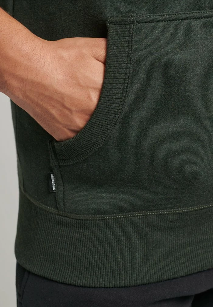Superdry LOGO EMBROIDERED - Hoodie - Dark Olive Marl 4 Superdry LOGO EMBROIDERED - Hoodie - Dark Olive Marl - Image 4