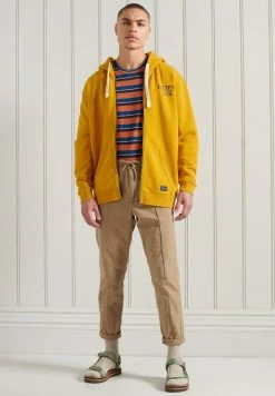 Superdry Zip-up Sweatshirt - Yellow
