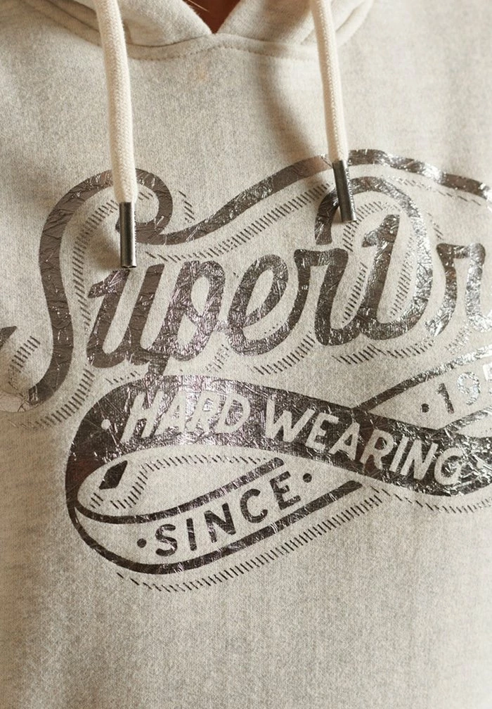 Superdry SCRIPT STYLE - Hoodie - Light Grey 5 Superdry SCRIPT STYLE - Hoodie - Light Grey - Image 5