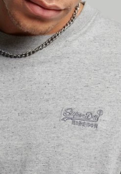 Superdry VINTAGE - Basic T-shirt - Pumice Stone Marl -Superdry Shop c3e0610462f14986bdad35ed23a075de