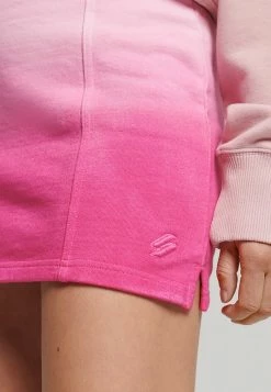 Superdry ESSENTIAL DIP DYE - Mini Skirt - Hot Pink Pale Pink