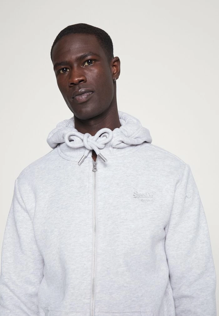Superdry VINTAGE LOGO ZIPHOOD - Zip-up Sweatshirt - Glacier Grey Marl 4 Superdry VINTAGE LOGO ZIPHOOD - Zip-up Sweatshirt - Glacier Grey Marl - Image 4