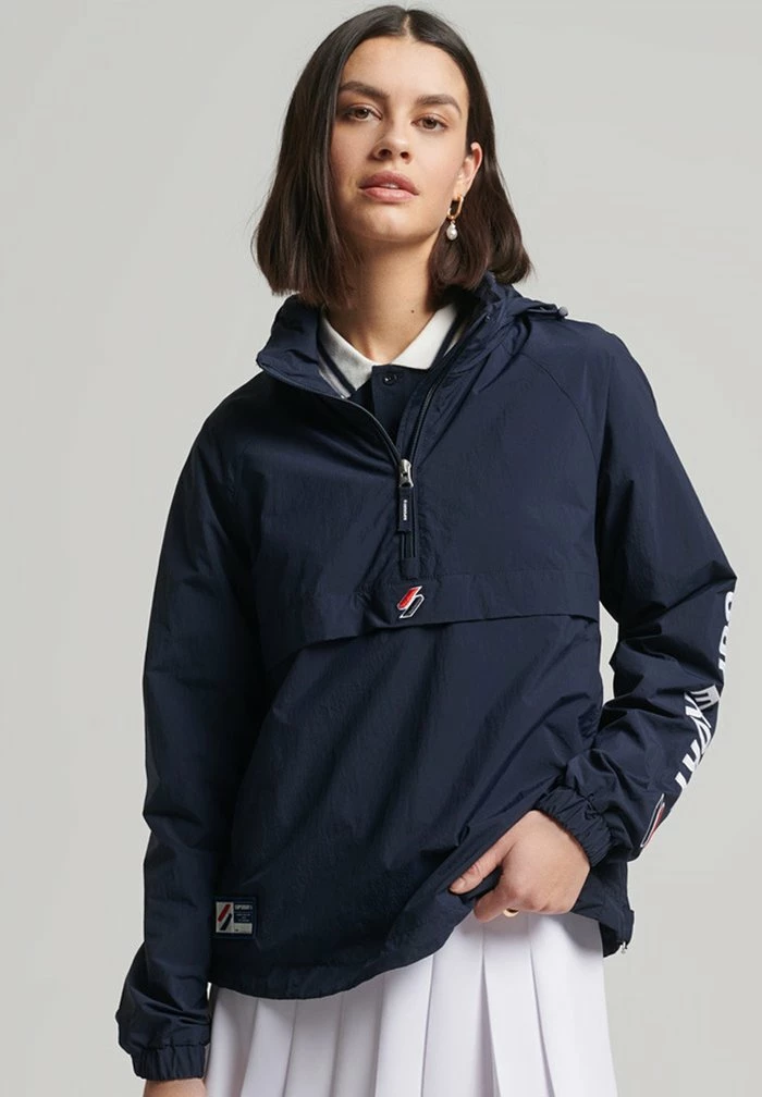 Superdry CODE ESSENTIAL GRAPHIC OVERHEAD - Windbreaker - Deep Navy 1 Superdry CODE ESSENTIAL GRAPHIC OVERHEAD - Windbreaker - Deep Navy