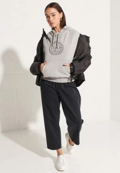 Superdry Hoodie - Grey Slub Grindle