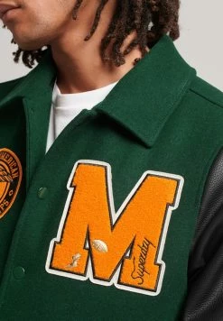 Superdry COLLEGE VARSITY PATCH - Bomber Jacket - Enamel Green -Superdry Shop c4a539fb4d05420c8f79f15e28b332fc