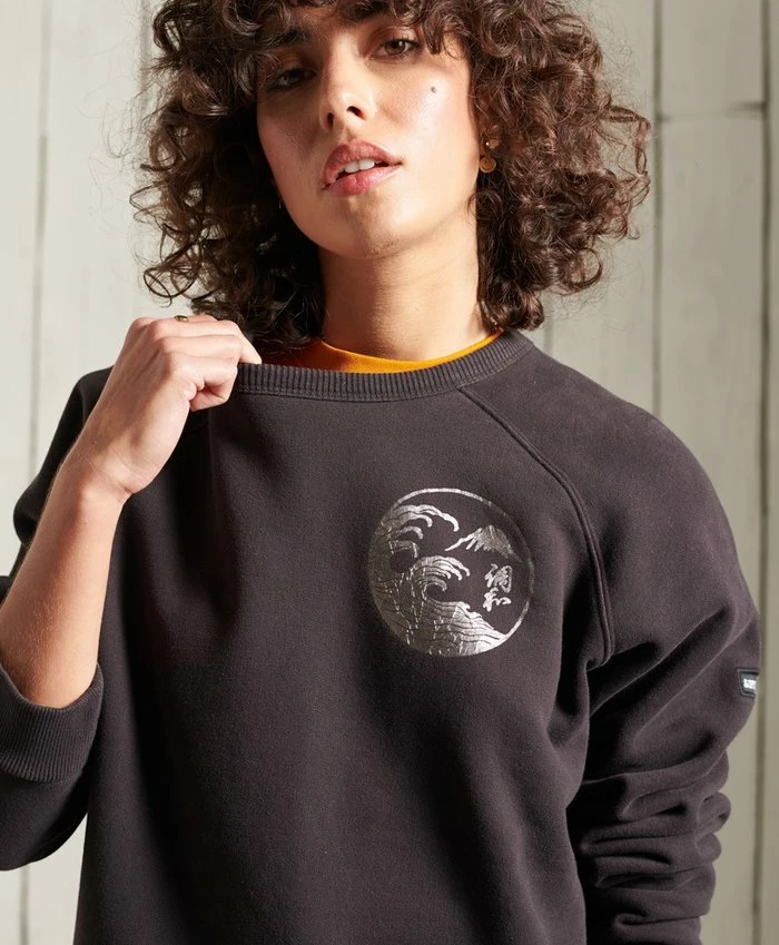 SUPERDRY BOHEMIAN - Sweatshirt - Blackbean 3 SUPERDRY BOHEMIAN - Sweatshirt - Blackbean - Image 3