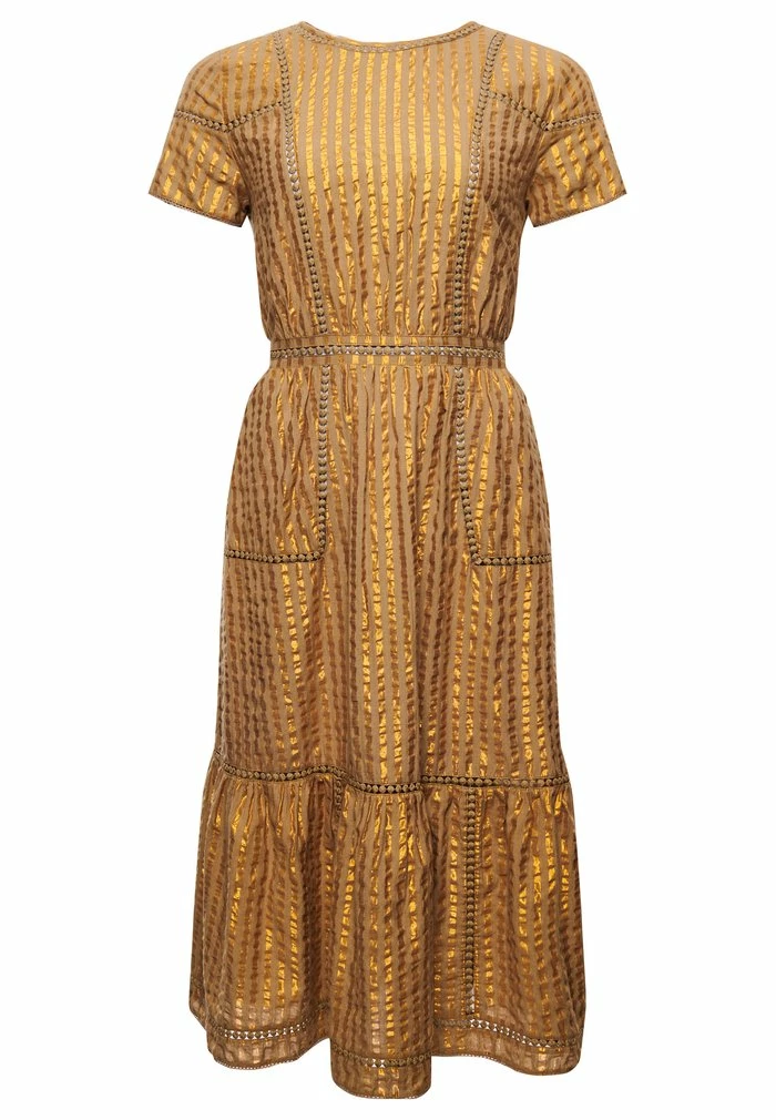 Superdry LIMITED EDITION METALLIC MIDI - Day Dress - Gold Metallic 5 Superdry LIMITED EDITION METALLIC MIDI - Day Dress - Gold Metallic - Image 5