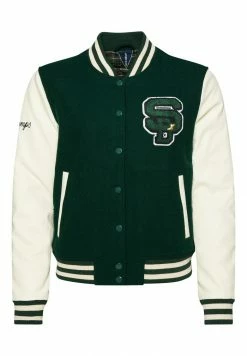 Superdry VARSITY - Bomber Jacket - Enamel Green -Superdry Shop c58f28f1949e4e839e6658aebb0f9bd4