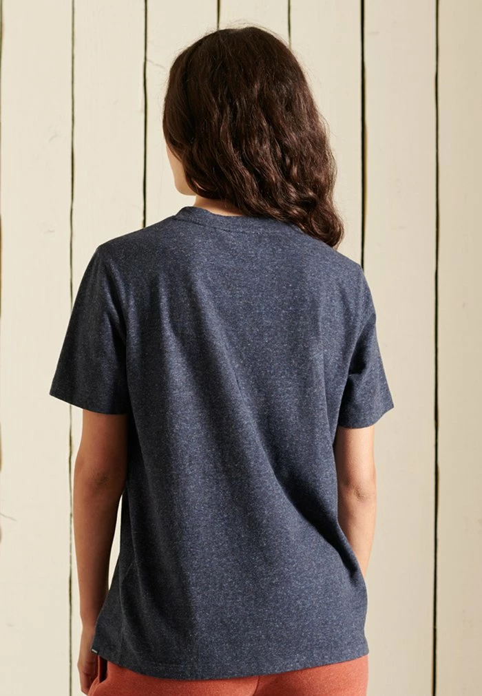 Superdry VINTAGE LOGO - Basic T-shirt - Vintage Navy Marl 2 Superdry VINTAGE LOGO - Basic T-shirt - Vintage Navy Marl - Image 2