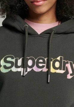 Superdry VINTAGE CORE LOGO METALLIC - Hoodie - Washed Black -Superdry Shop c5b5ec5315b4427aa7f5e9294f247c71