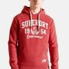 Superdry T&F - Hoodie - Rouge Red Marl