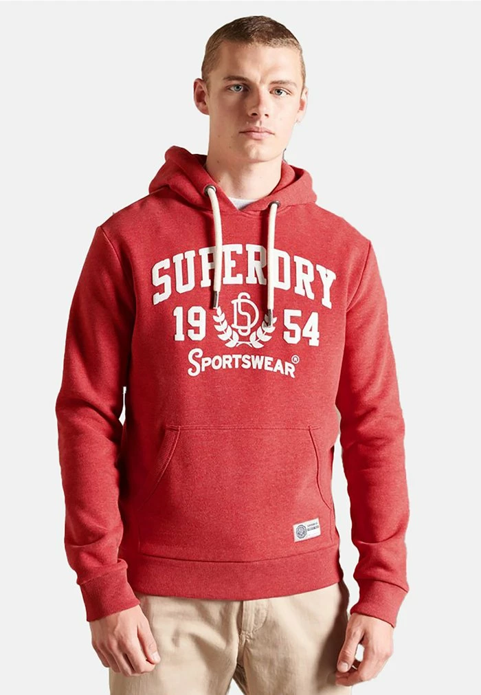 Superdry T&F - Hoodie - Rouge Red Marl 1 Superdry T&F - Hoodie - Rouge Red Marl