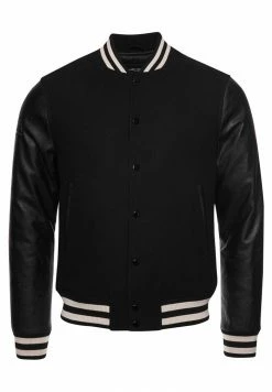 Superdry COLLEGE VARSITY - Bomber Jacket - Jet Black -Superdry Shop c60c148b97da4817855e473a96bde401