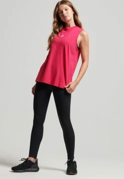 Superdry TRAIN LONGLINE MOCK NECK TANK - Top - Highland Berry -Superdry Shop c614468f902d41e5b23e008deb54c361