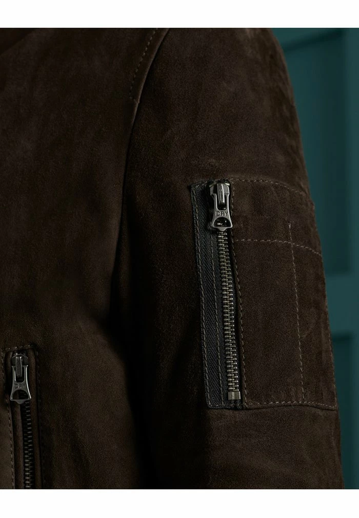 Superdry Leather Jacket - Dark Brown 3 Superdry Leather Jacket - Dark Brown - Image 3