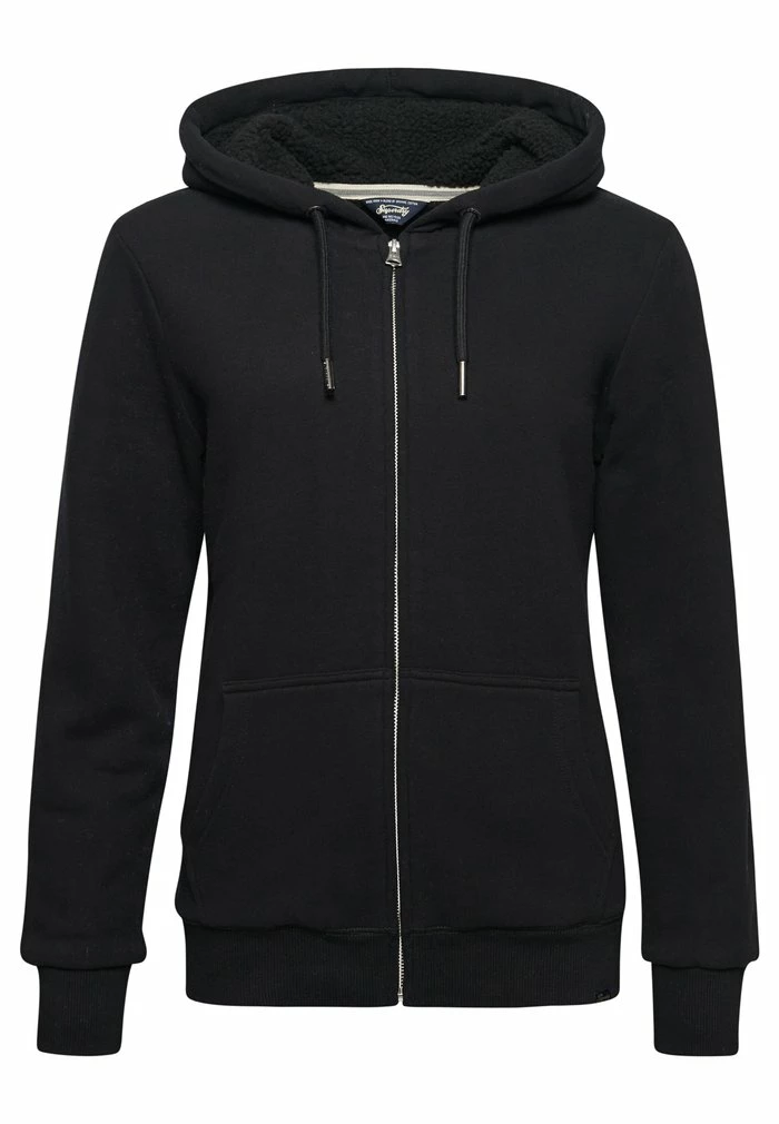 Superdry ESSENTIAL BORG - Zip-up Sweatshirt - Black 5 Superdry ESSENTIAL BORG - Zip-up Sweatshirt - Black - Image 5