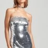 Superdry SEQUIN - Cocktail Dress / Party Dress - Silver Scale Sequin
