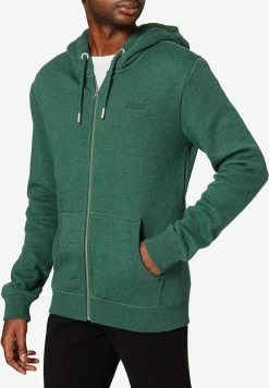 Superdry Zip-up Sweatshirt - Grün