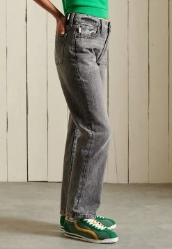 Superdry HIGH RISE - Straight Leg Jeans - Lenox Grey Used -Superdry Shop c6aec3f2d10440168128394769e6c146