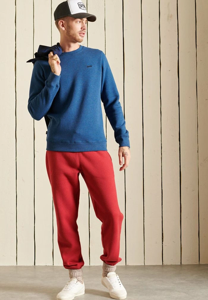 Superdry VINTAGE LOGO CREW - Sweatshirt - Bright Blue Marl 1 Superdry VINTAGE LOGO CREW - Sweatshirt - Bright Blue Marl