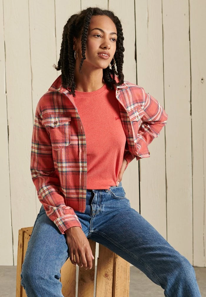 Superdry Long Sleeved Top - Coral Reef Marl/hike Red 4 Superdry Long Sleeved Top - Coral Reef Marl/hike Red - Image 4