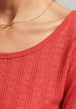 Superdry VINTAGE POINTELLE - Jumper - Papaya Red Marl -Superdry Shop c8846a8f16d049938fc0ec7d74d5a675