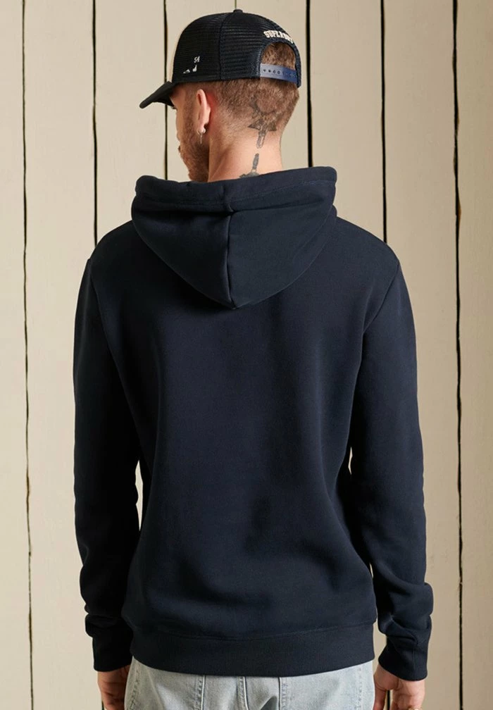 Superdry VINTAGE LOGO EMBROIDERED - Hoodie - Eclipse Navy 2 Superdry VINTAGE LOGO EMBROIDERED - Hoodie - Eclipse Navy - Image 2