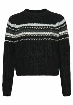 Superdry BRUSHED STRIPE CREW NECK - Jumper - Black Mix Stripe -Superdry Shop c929b35dffd246afa2d8e03b2c72f519