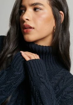 Superdry VINTAGE HIGH NECK - Jumper - Eclipse Navy -Superdry Shop c9348c84b58a4ba590d40a9d5265be36