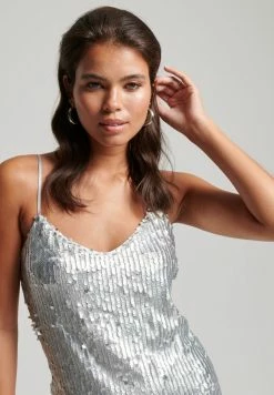 Superdry SPARKLY CAMI MINI - Cocktail Dress / Party Dress - Matt Silver Sequin 9 Superdry SPARKLY CAMI MINI - Cocktail Dress / Party Dress - Matt Silver Sequin -Superdry Shop c9f7a5fa0d454e5f96ae8abfc8f9b18f