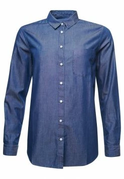 SUPERDRY CLASSIC CHAMBRAY - Button-down Blouse - Indigo Chambray -Superdry Shop c9fb0ac02d3146e1be7fd4a1d7907b0e