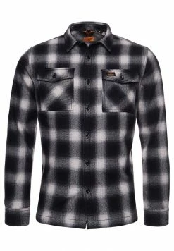 Superdry Shirt - Black Onyx Check -Superdry Shop ca1de6d224184841a1dddc9438a85570