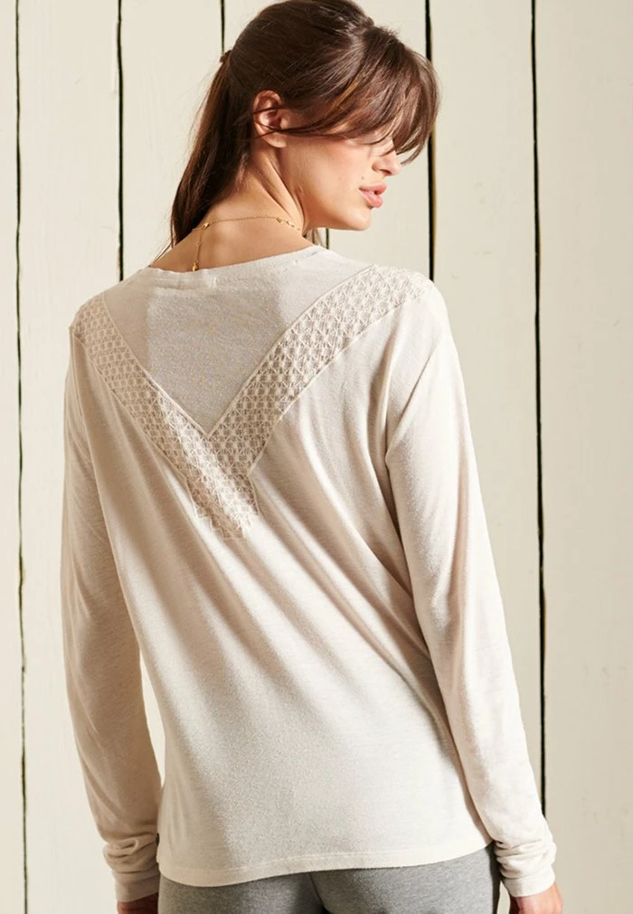 Superdry ROCK LONG SLEEVED - Blouse - Oatmeal 1 Superdry ROCK LONG SLEEVED - Blouse - Oatmeal