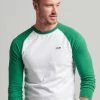 Superdry VINTAGE BASEBALL - Long Sleeved Top - Green