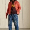 Superdry VINTAGE LOGO RAINBOW - Hoodie - Rich Deep Burgundy