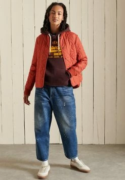 Superdry VINTAGE LOGO RAINBOW - Hoodie - Rich Deep Burgundy