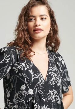 Superdry VINTAGE SHORT SLEEVE - Day Dress - Seaweed Floral -Superdry Shop ca607e9d2e594f8bb14a0c7da4d38436