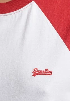 Superdry VINTAGE - Print T-shirt - Papaya Red Marl Optic